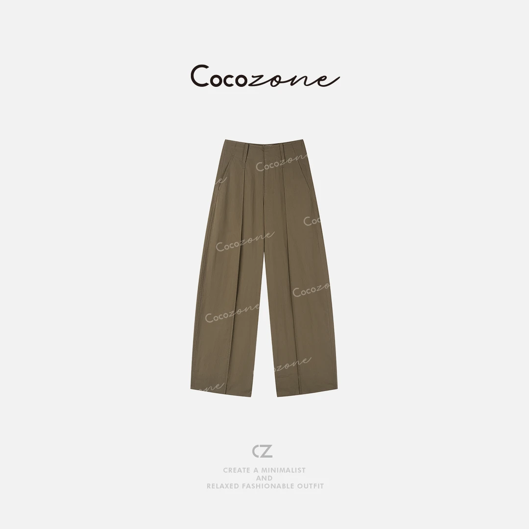 COCO ZONE 刘一一 “焦糖裤”美式复古百搭阔腿休闲裤ACD1A0325