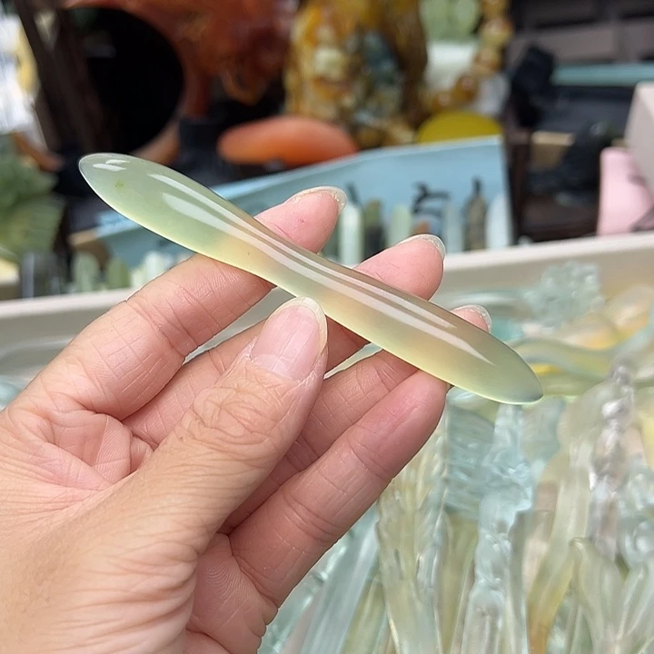 蛇纹石玉未镶嵌发簪