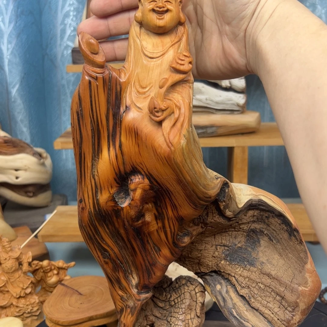 木崖柏木摆件手把件