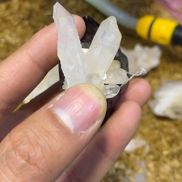水晶水晶原石摆件未镶嵌小***了