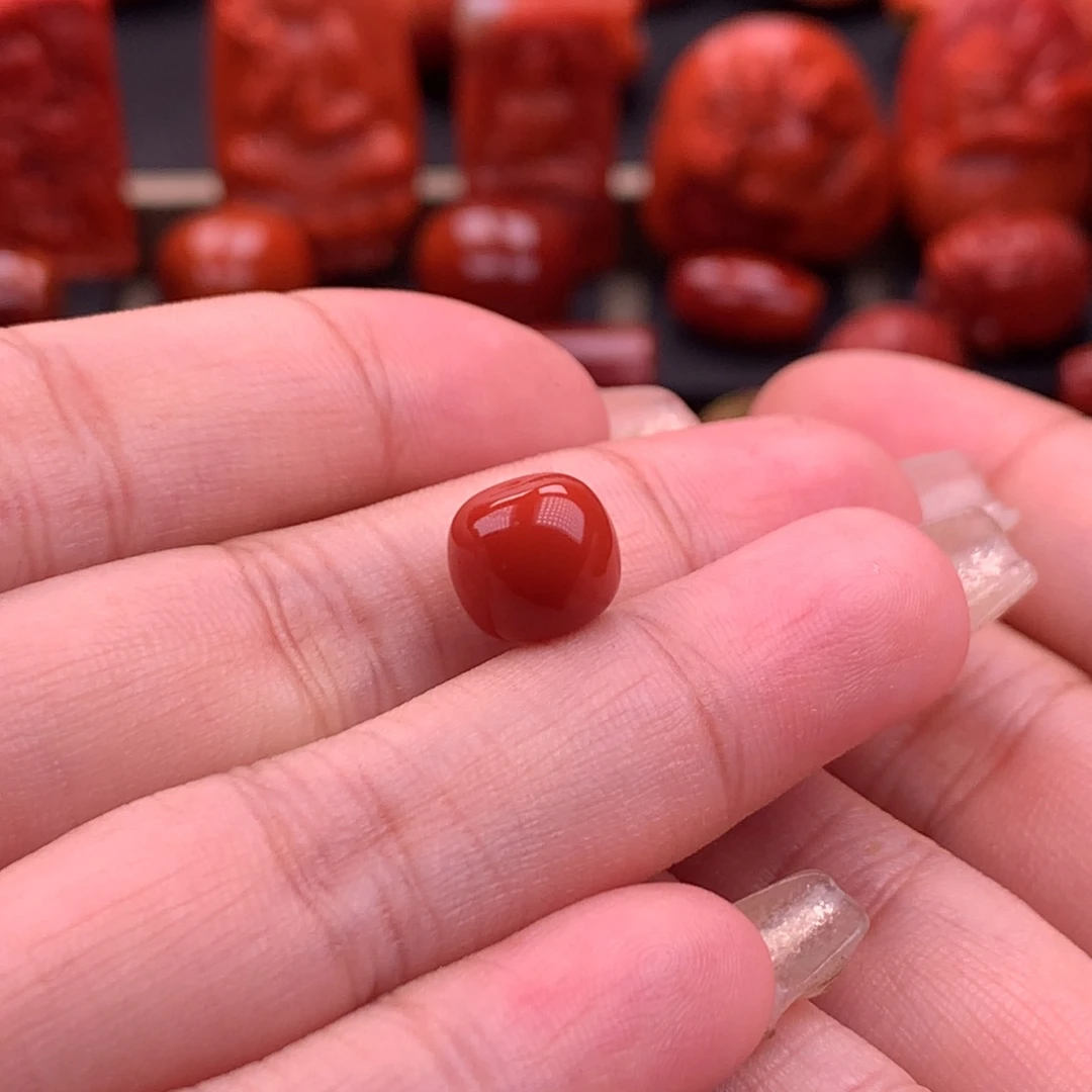 南红玛瑙南红川料原矿老型单珠9.4mm未镶嵌