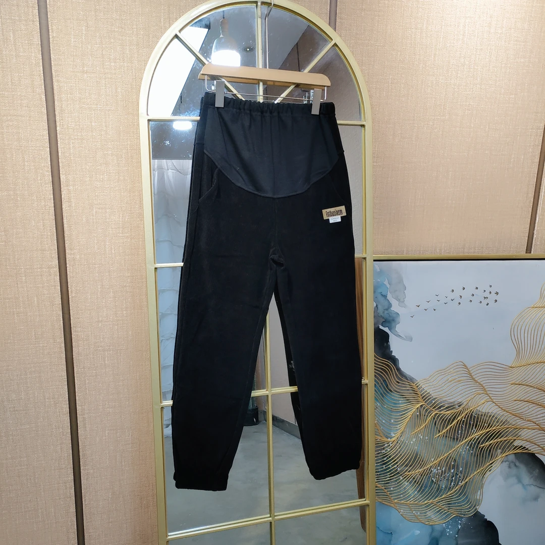 HP80孕妇黑色休闲裤XL110-140XXL150