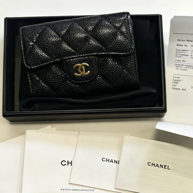 99新 Chanel/香奈儿 香奈儿黑金卡包/6262