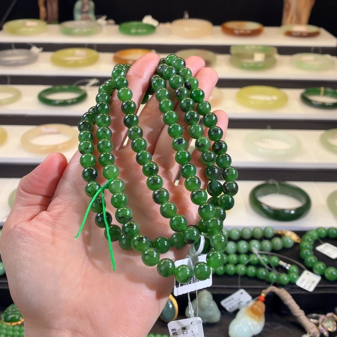 和田玉未镶嵌颈饰俄七红皮老料108