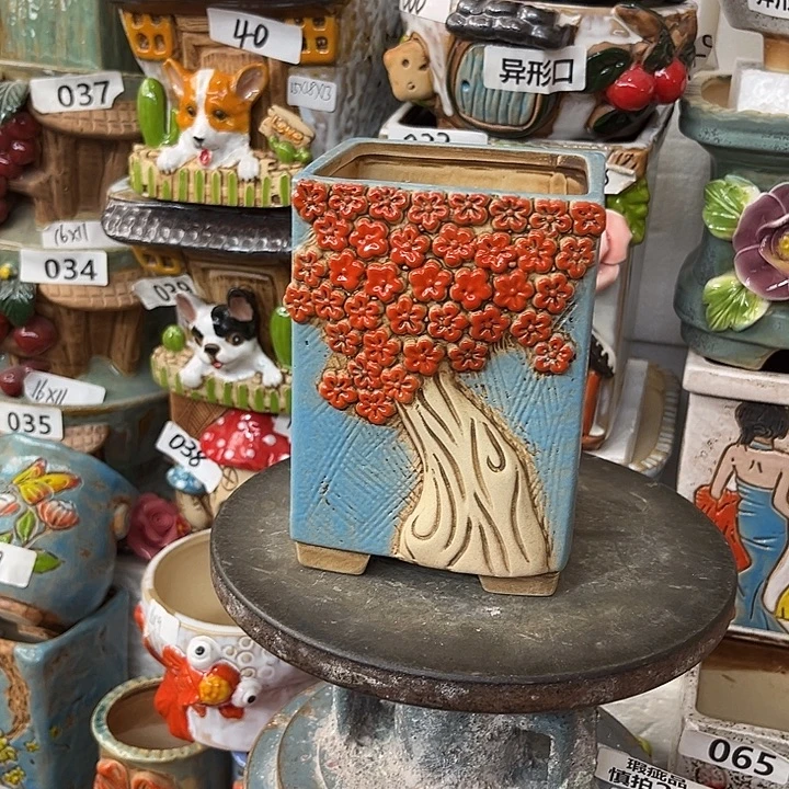 粗陶材质多肉花盆