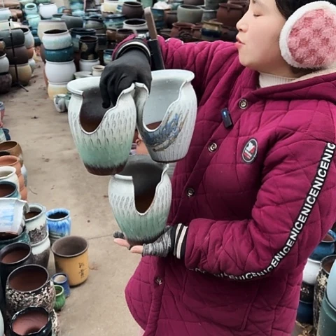 口13高18瑕疵盆子