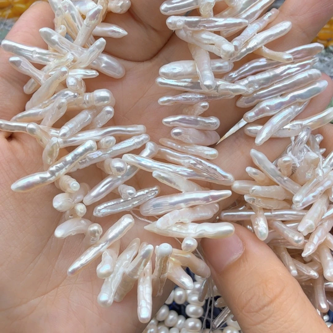 家***兽水晶珠宝半成品未镶嵌卡25牙签巴洛克一条