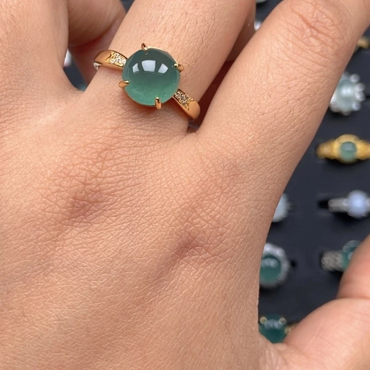 翡翠未镶嵌戒指戒指