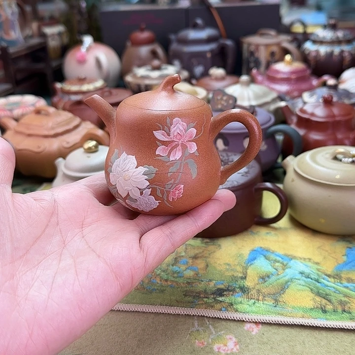 紫砂茶壶玉兰葫芦