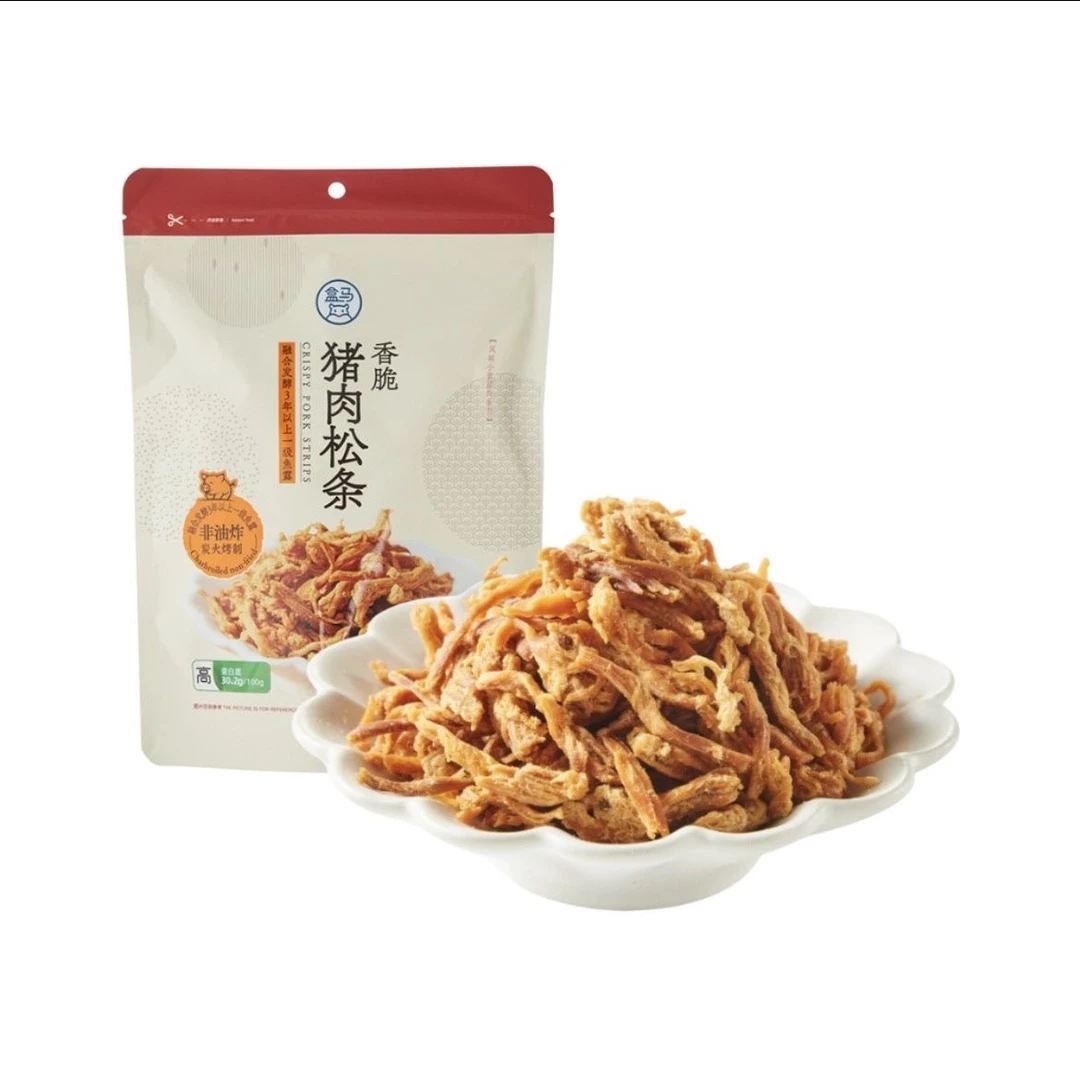 盒马代购香酥猪松肉条100g非油炸猪后腿精肉原味休闲零食