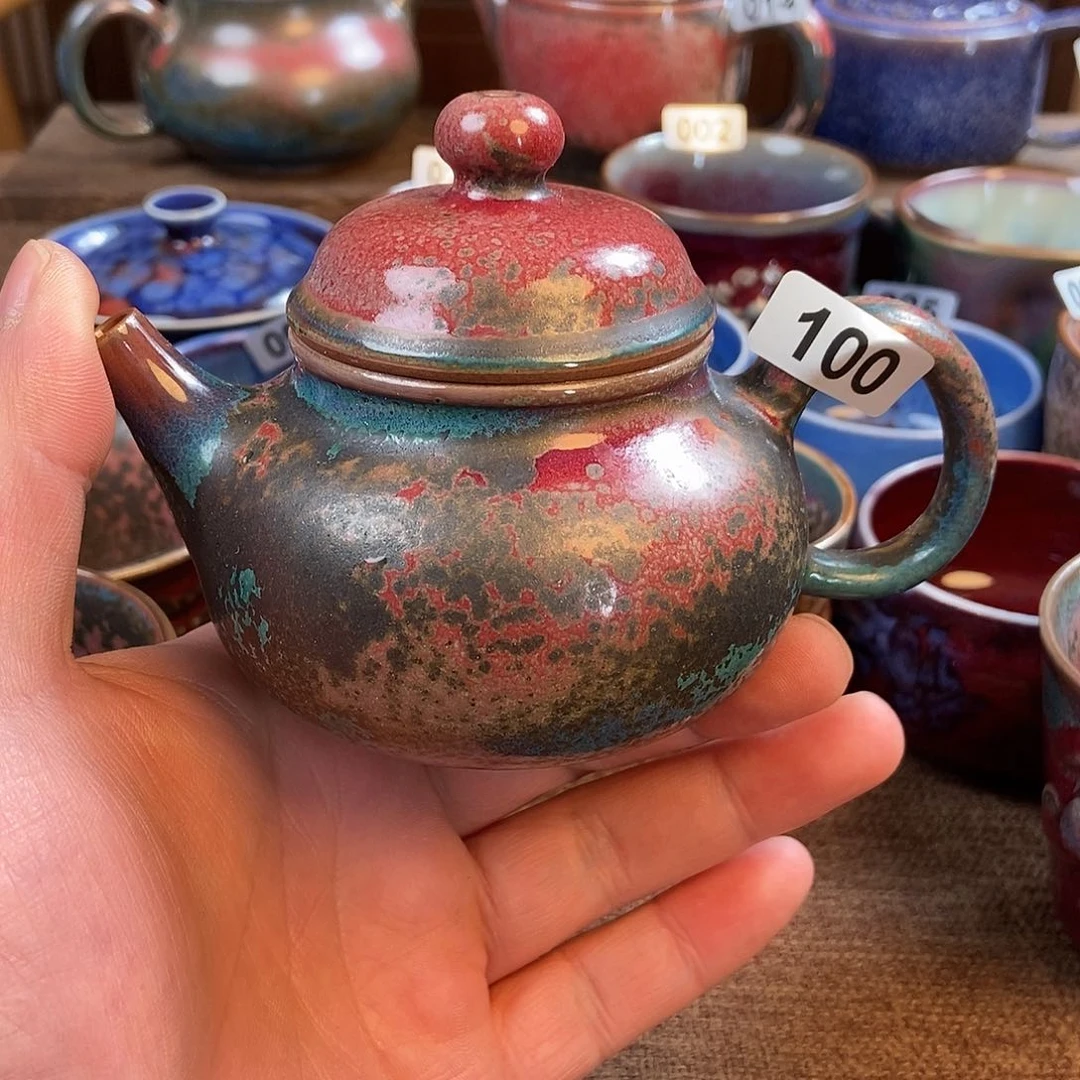 瓷片无*钧瓷茶器家用茶壶