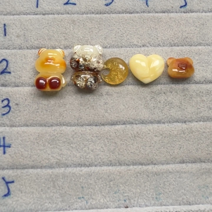 裸石琥珀未镶嵌苦**涩天然蜜蜡配件