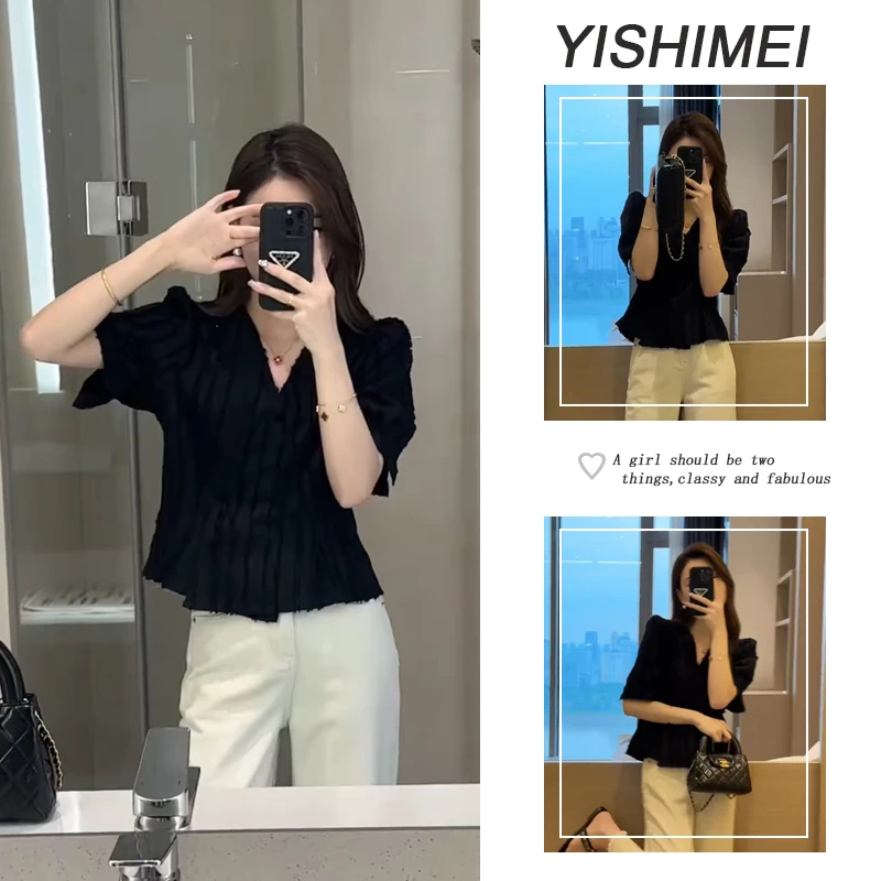 夏季穿搭一整套女2025新款时尚简约短袖上衣通勤女生韩系ins衣服