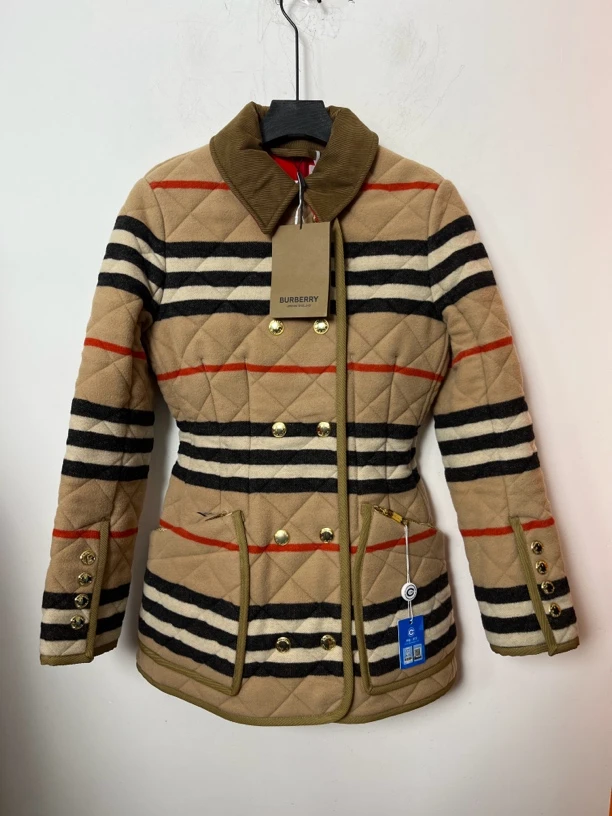 99新 BURBERRY/博柏利 横条纹棉服