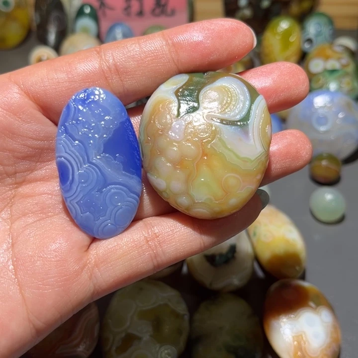 疏***河玛瑙/玉髓吊坠(不含链)未镶嵌