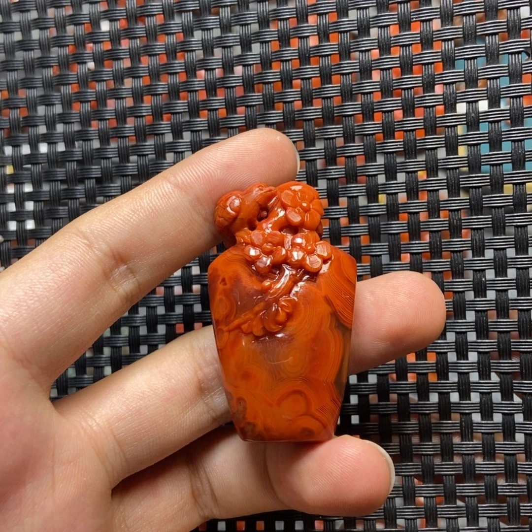 无***语南红玛瑙未镶嵌吊坠(不含链)