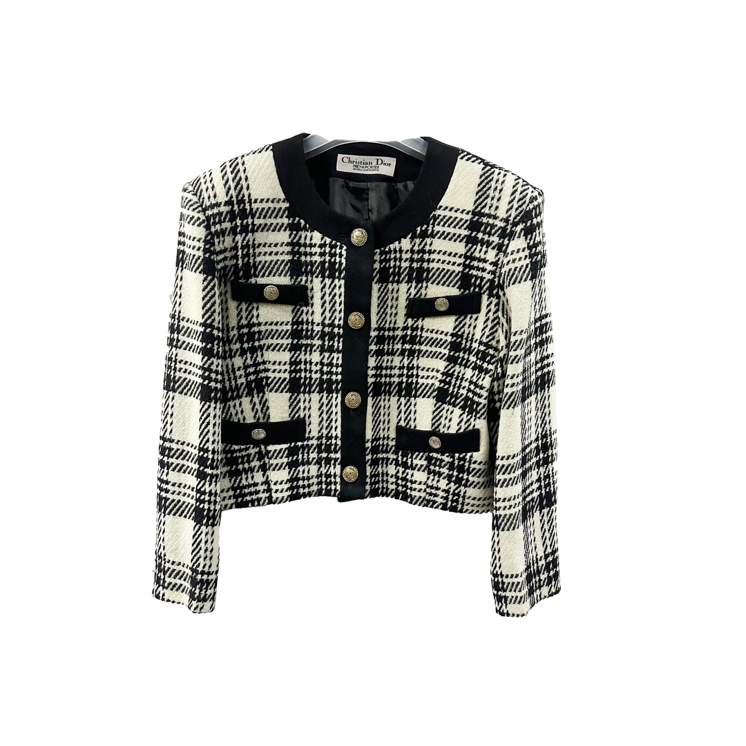 DIOR/迪奥格纹短款外套/fy1350
