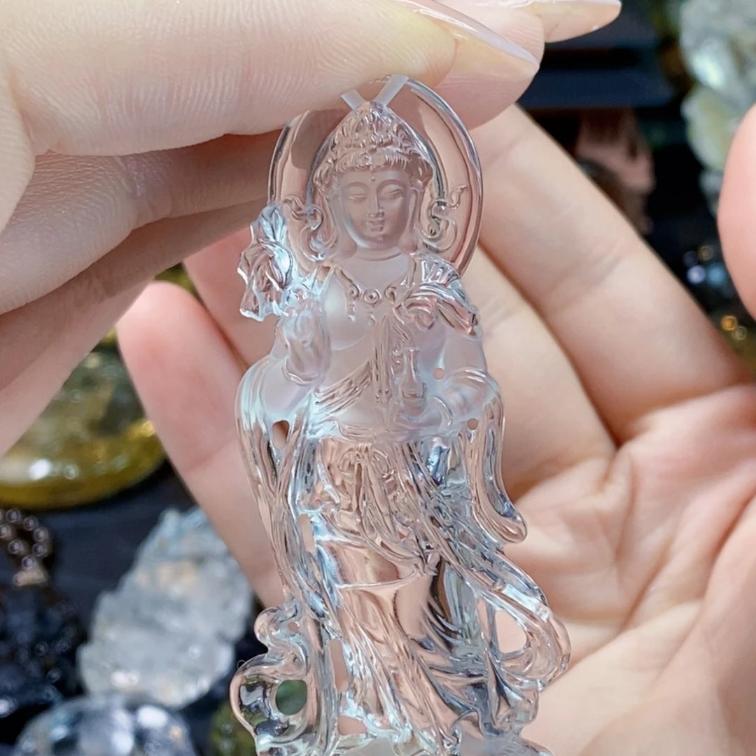 水晶颈饰未镶嵌蓝*=吊坠