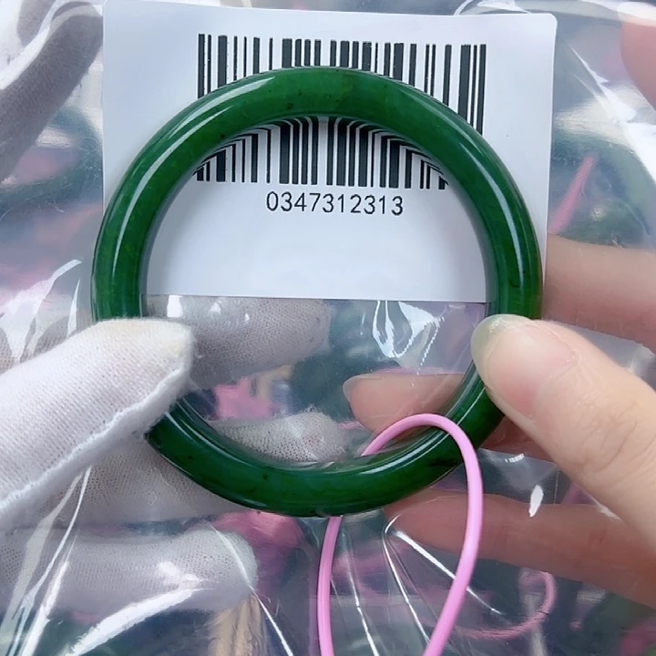 和田玉（碧玉）手镯未镶嵌5960微瑕
