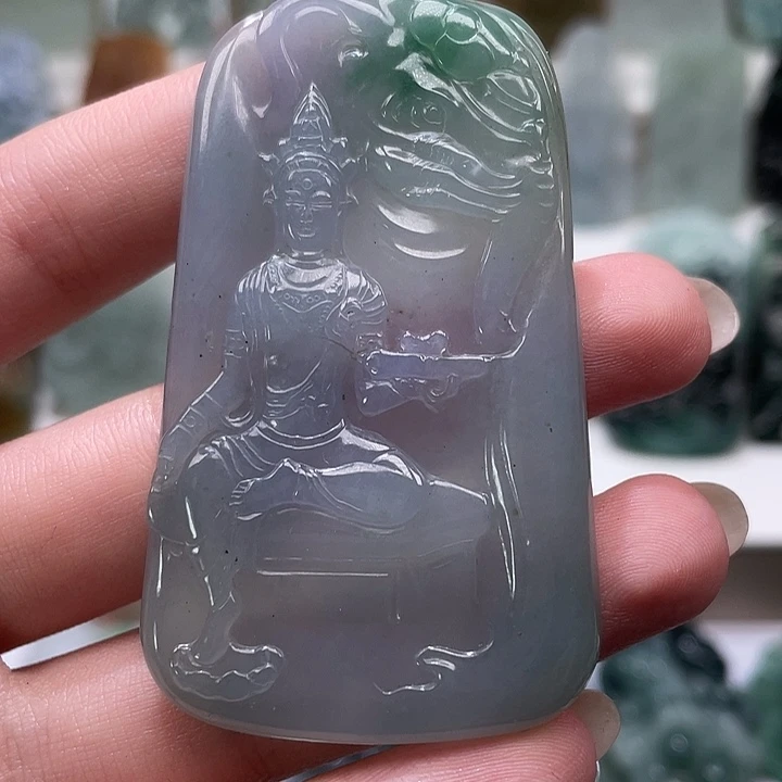 翡翠未镶嵌颈饰天然缅甸翡翠普贤