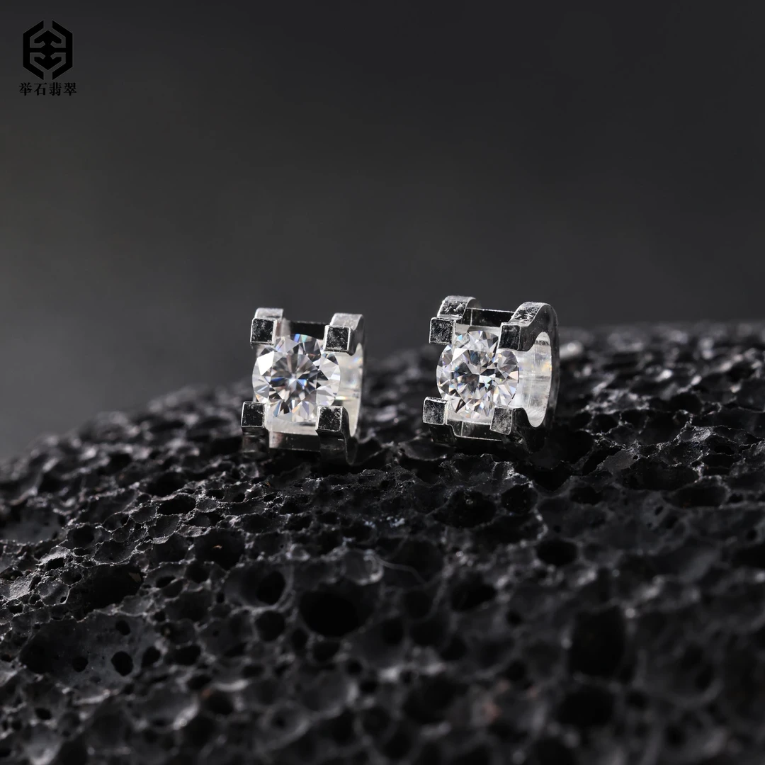 925银莫桑石银制品 TH1211-1980-97莫桑钻耳饰（一对/多样性发）S