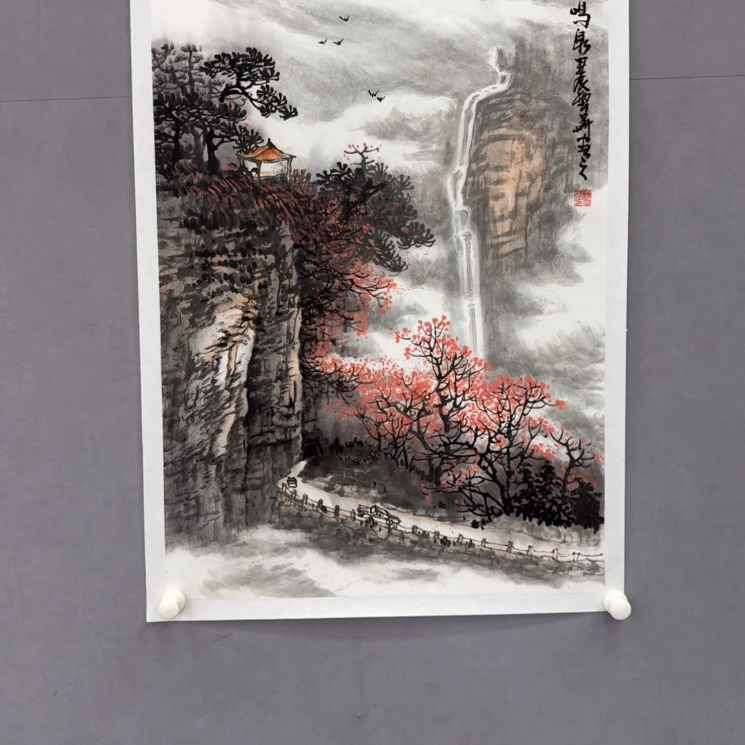 国画艺术家真人手绘