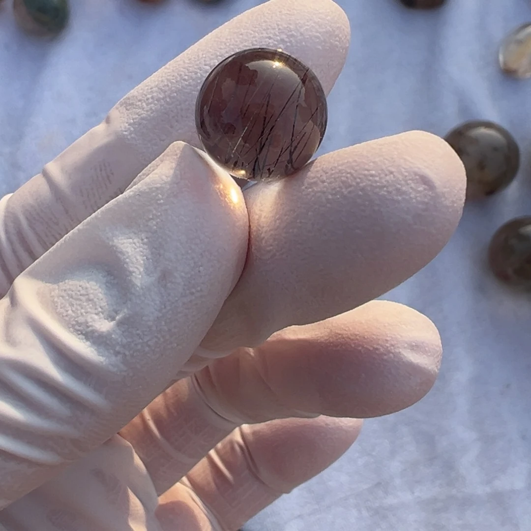 水晶超七11.9mm打孔定制不退换未镶嵌魔*