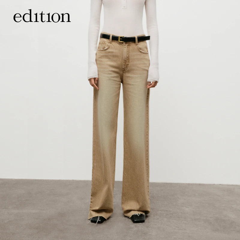 【辛小北专属】edition高腰款茶杏色复古牛仔裤#EBD3JEN008