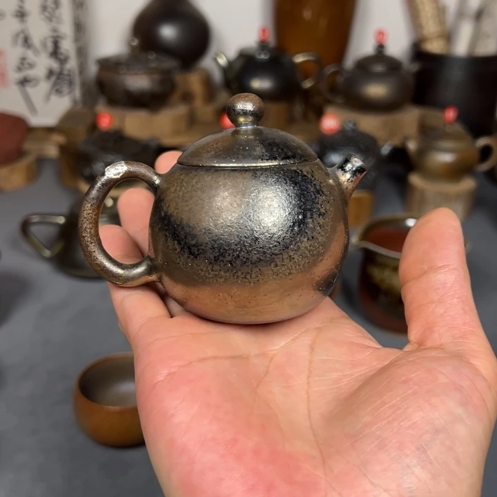 壶紫泥古法柴烧小龙蛋100c c