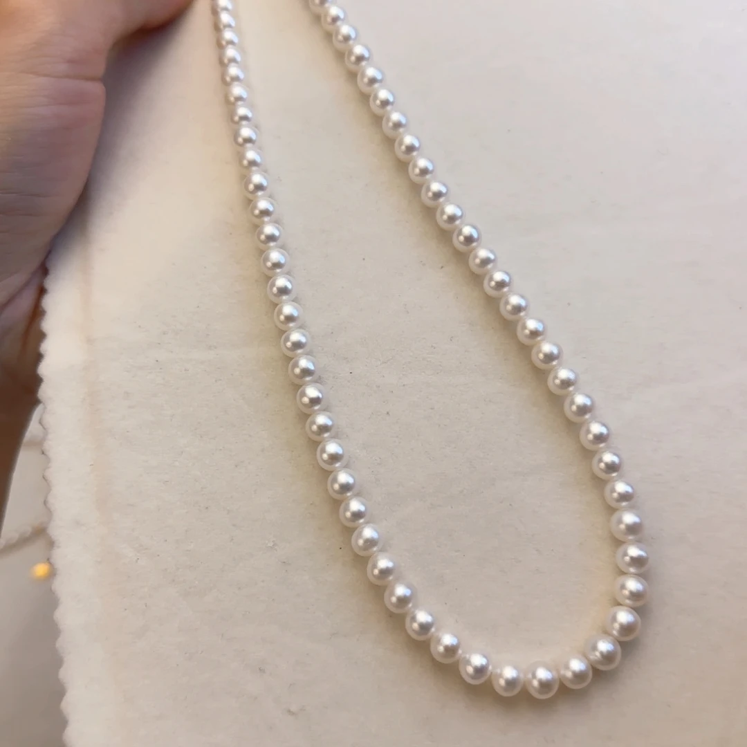 淡水珍珠银S925镶嵌颈饰