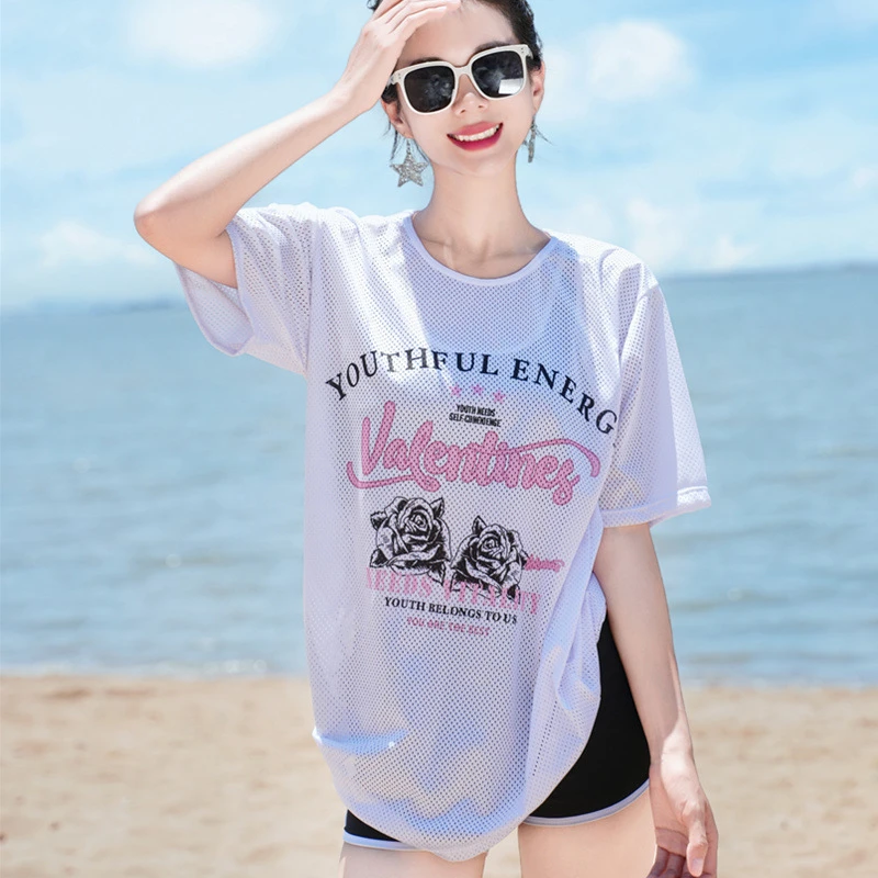 2025新款游泳衣女分体运动休闲大码温泉保守显瘦遮肚韩版学生泳装