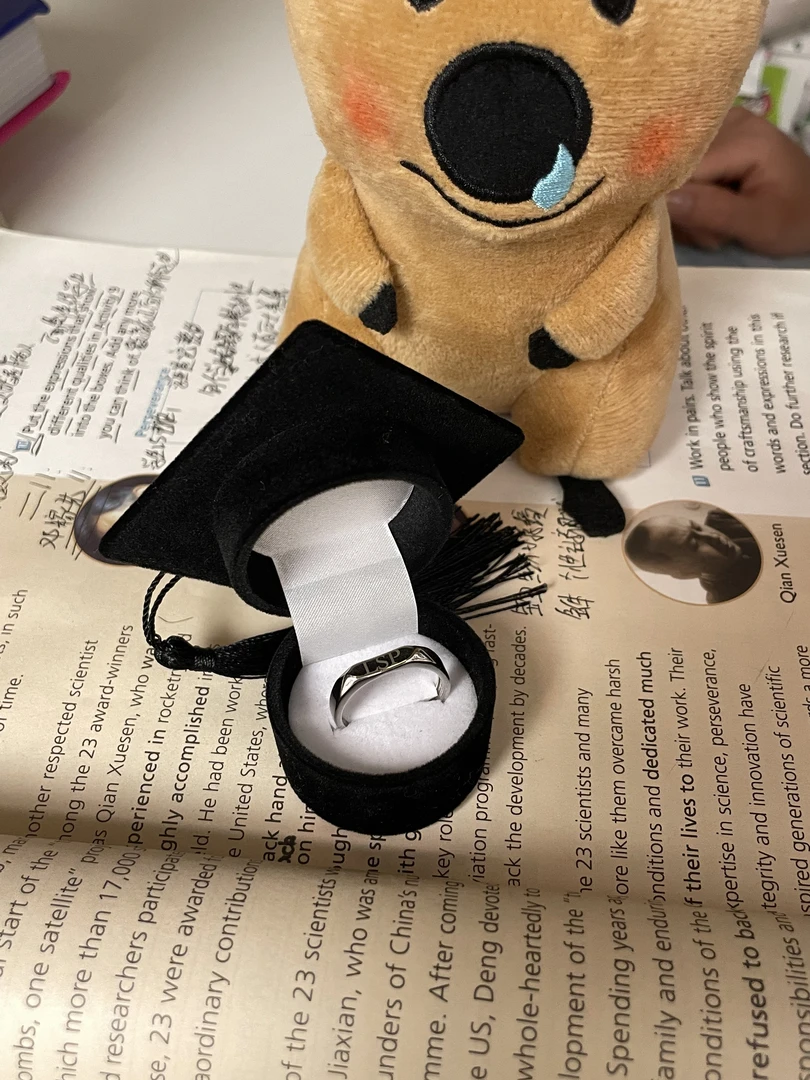【00和猫】学士帽戒指盒大学博士生毕业礼物纪念品创意玩具