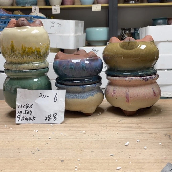 紫砂花盆多肉花盆微瑕6