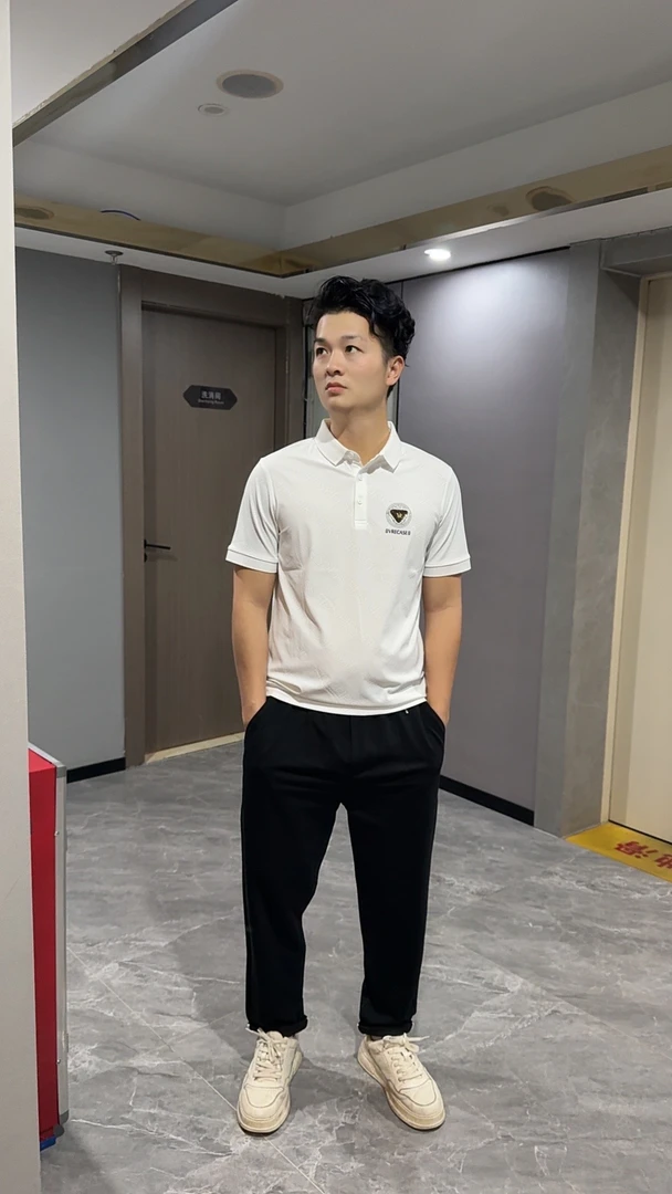 8801男装高档冰丝透气百搭polo衫