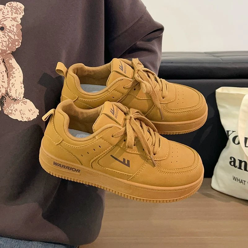 回力小麦色板鞋男款2025新款夏秋季爆款小白鞋百搭情侣厚度运动鞋