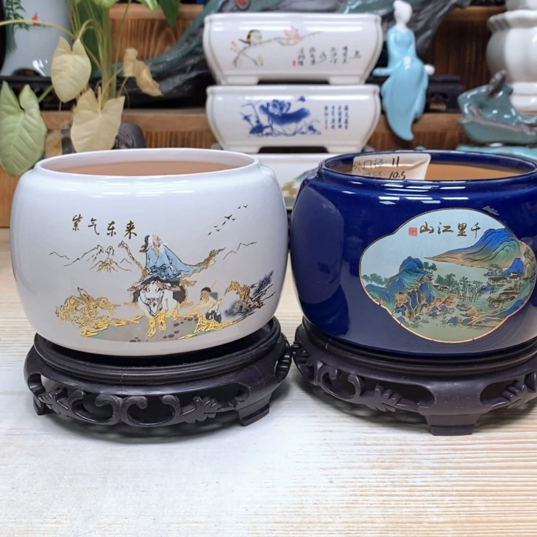 紫砂花盆陶瓷艺术花盆陶瓷