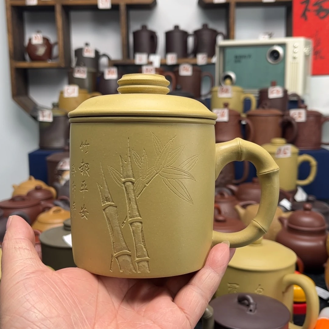 紫砂茶杯额*微瑕三件套紫砂茶壶@@CP00315