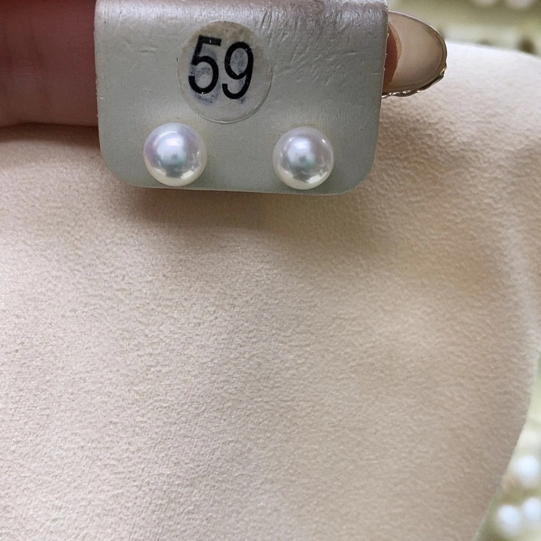 淡水珍珠耳饰18K金镶嵌