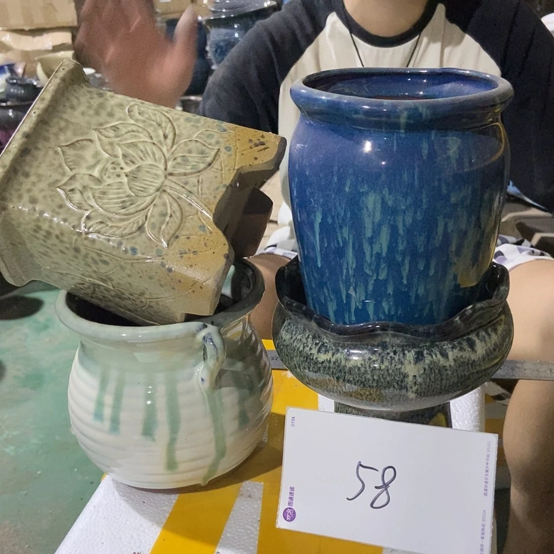 宜兴紫砂粗陶花盆58