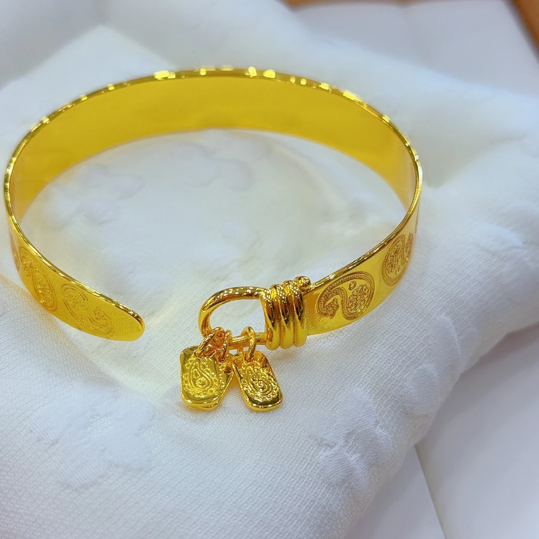 铜合金手镯 爱纳扎尔不易掉色才时尚百搭新款金色精美手链79578