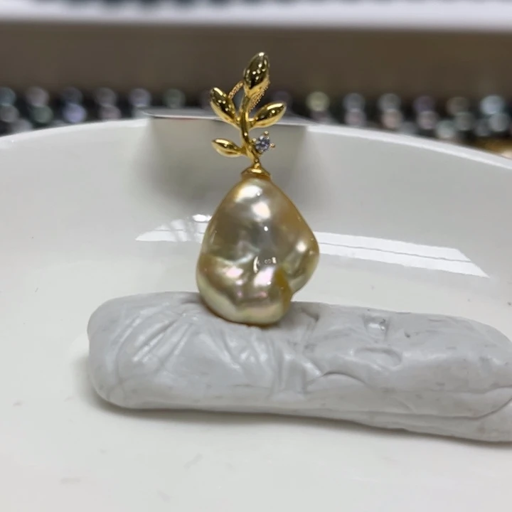 银S925镶嵌吊坠(不含链)海水珍珠83号