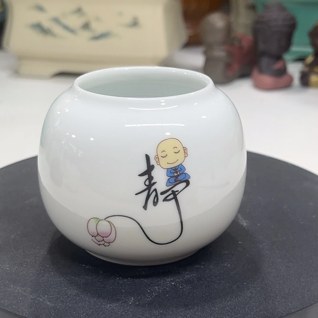 陶瓷绿植多肉微瑕花盆口径5.5*7.5有孔