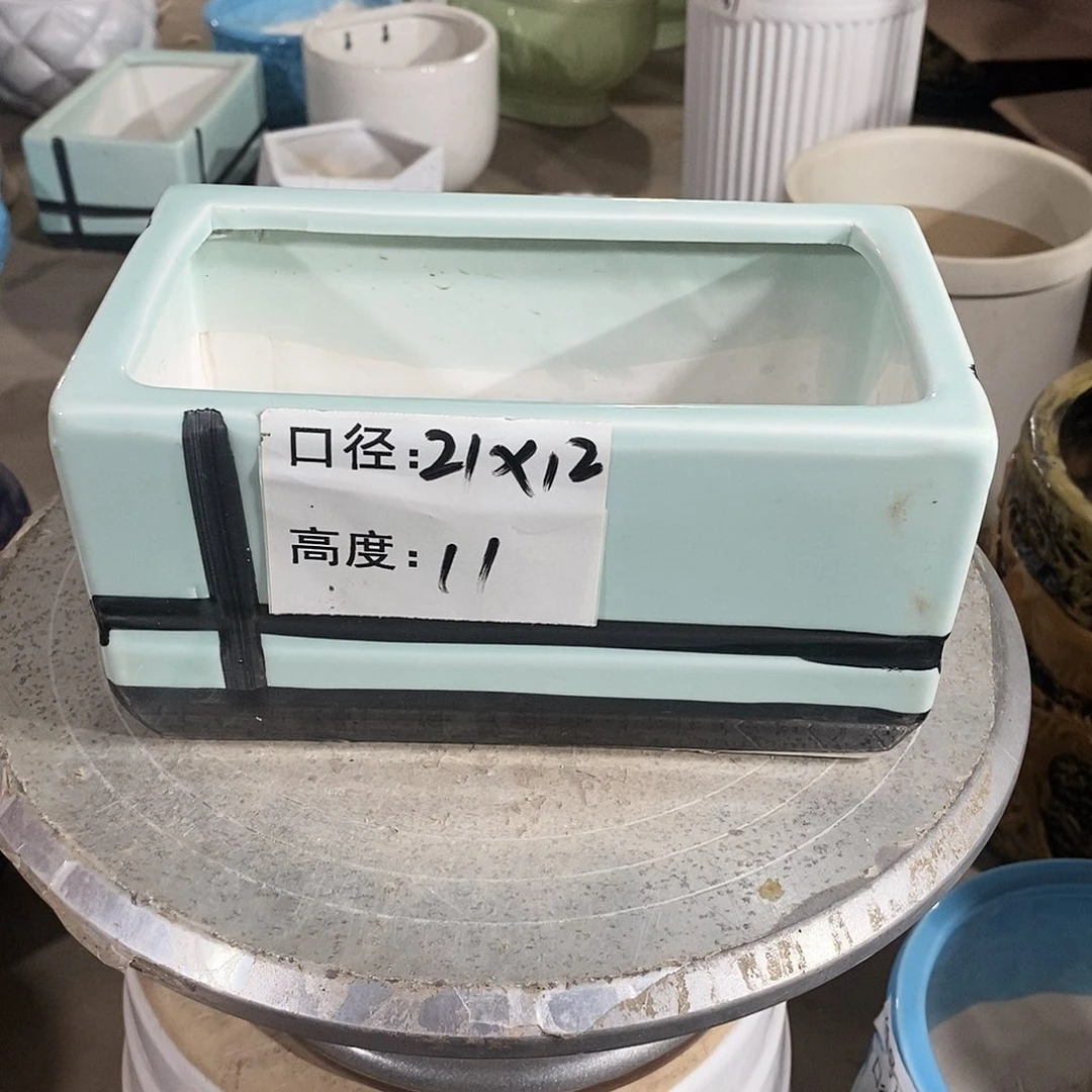 【闪购商品】陶瓷微瑕花盆-小号长方盆-1号1个