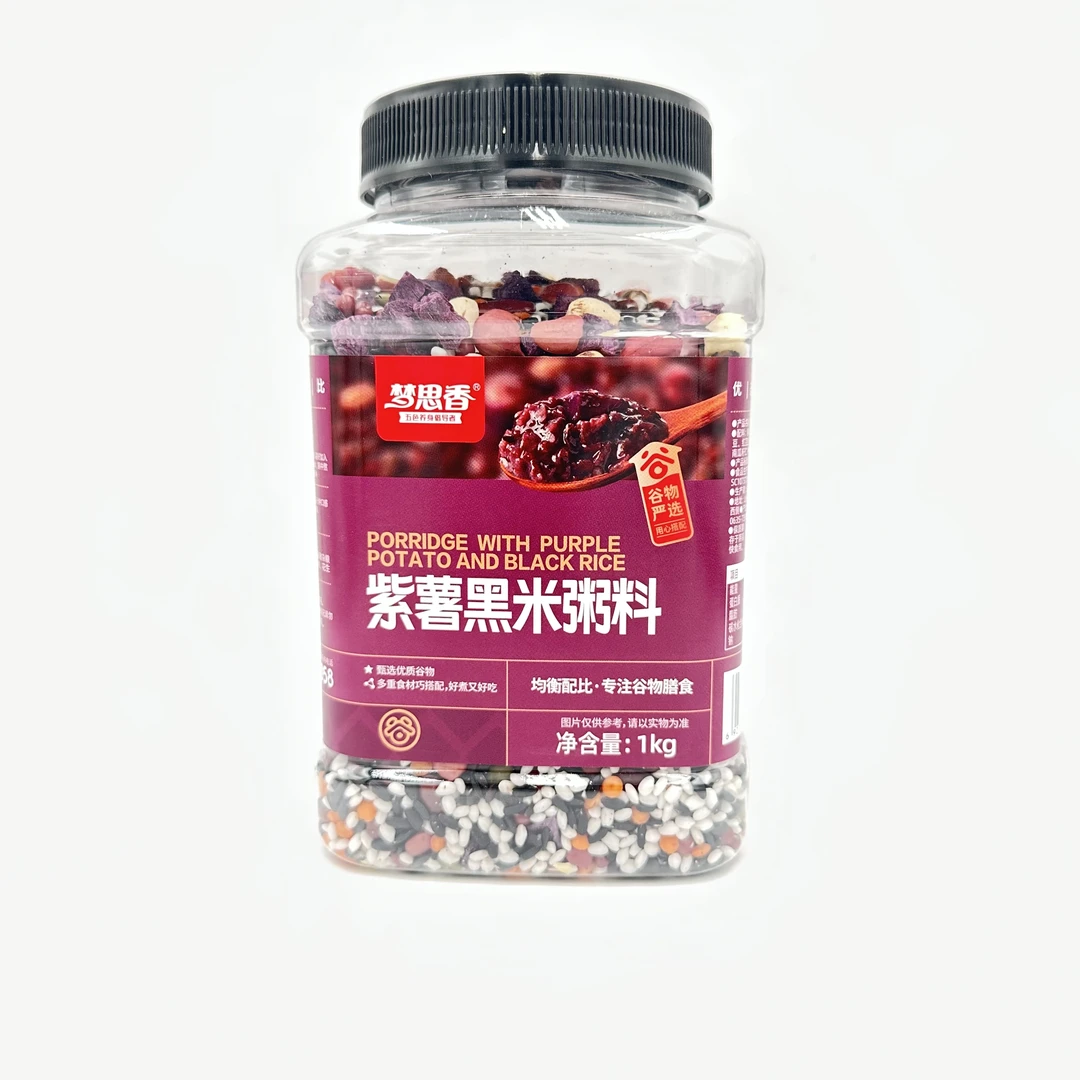 梦思香 紫薯黑米粥料1kg/罐