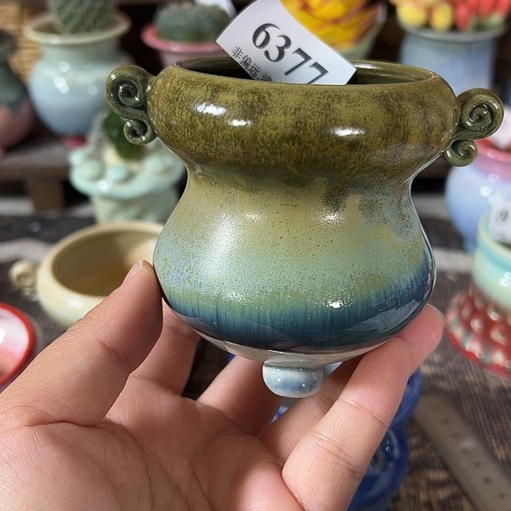 口6高7手工花盆满30包邮