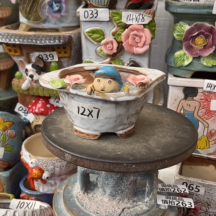 粗陶材质多肉花盆