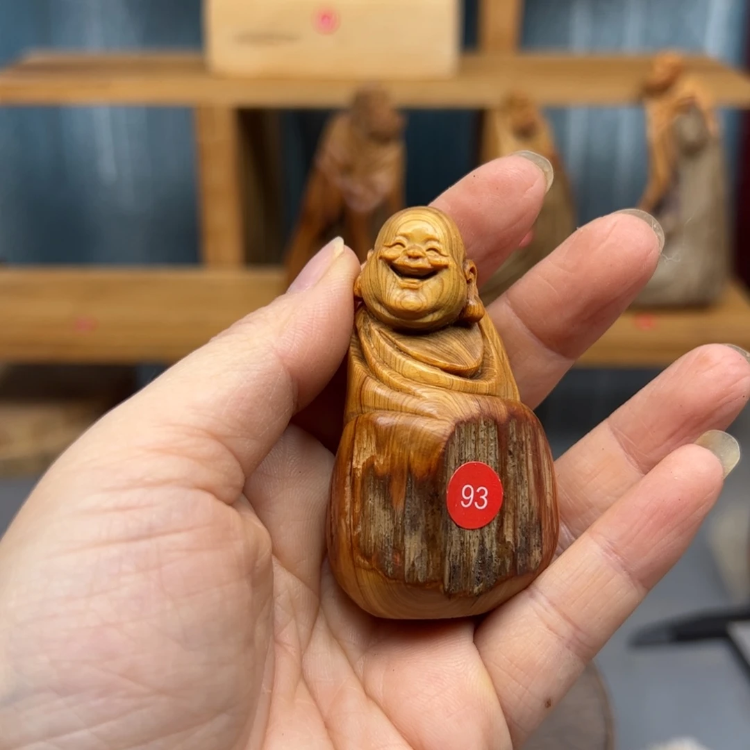 家***聯木崖柏木摆件手把件