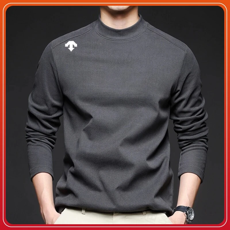 奥特莱斯专柜丨迪桑家德绒潮T恤圆领德绒时尚打底衫内搭休闲潮流