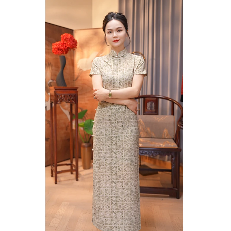 君仪  玲珑娇高端旗袍年轻款夏季气质日常修身显瘦2025新款复古