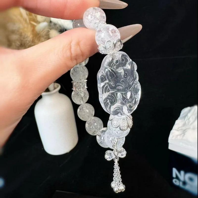 【白阿赛B20】天然水晶手串原创小众设计